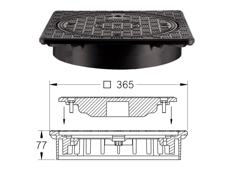 POKROV Z NASTAVKOM   ZA JAŠEK KVADRAT LUKNJIČAST