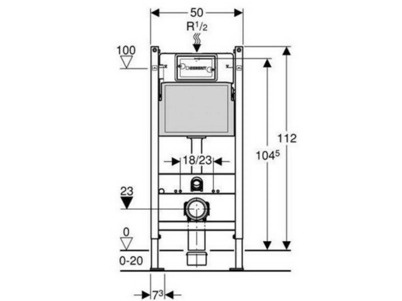 GEBERIT PODOMETNI KOTLIČEK DUOFIX BASIC