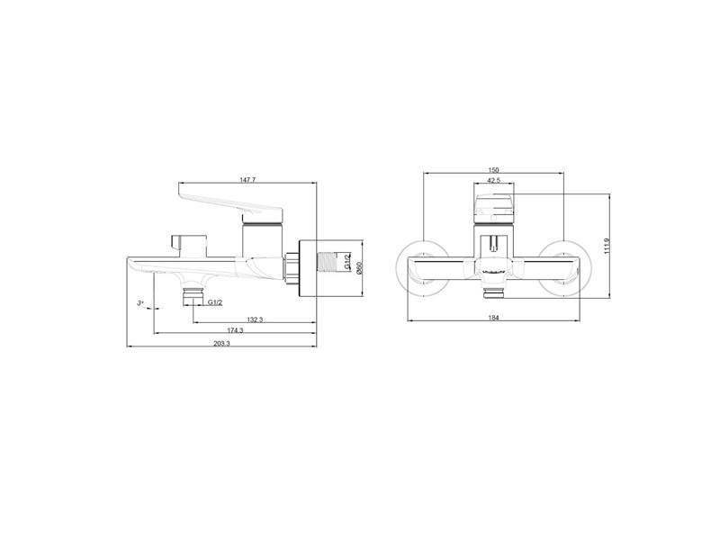 ARMATURA VIGANTE VECTOR ZA KOPALNO KAD GUN GREY