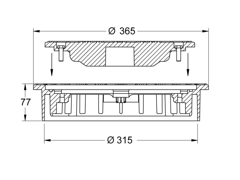 POKROV Z NASTAVKOM ZA JAŠEK KVADRAT LUKNJIČAST