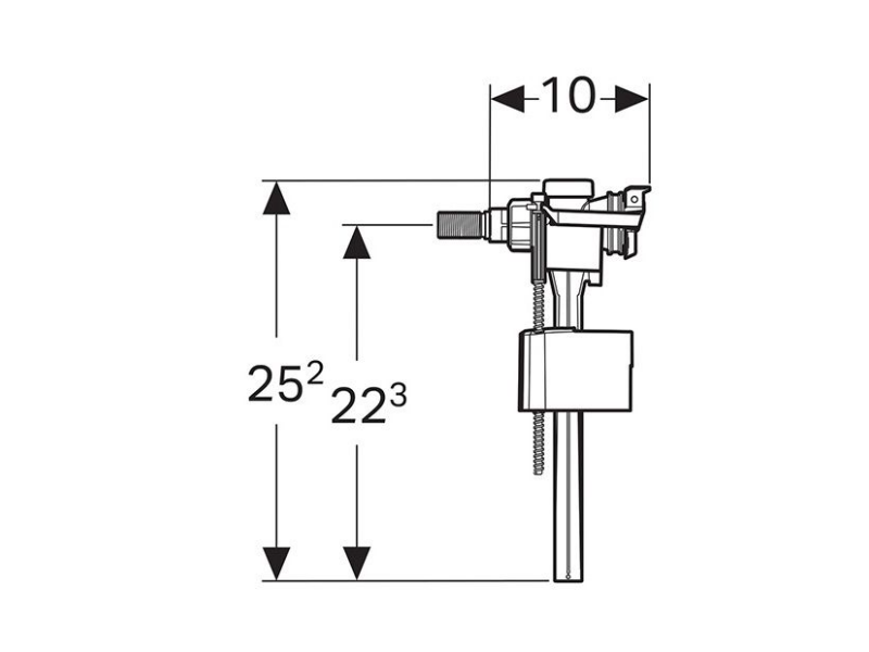 DOTOČNI VENTIL GEBERIT UNIVERZALNI