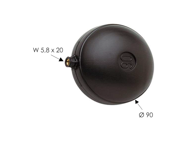 PLASTIČNA ŽOGA FI90 ZA PLAVAČ