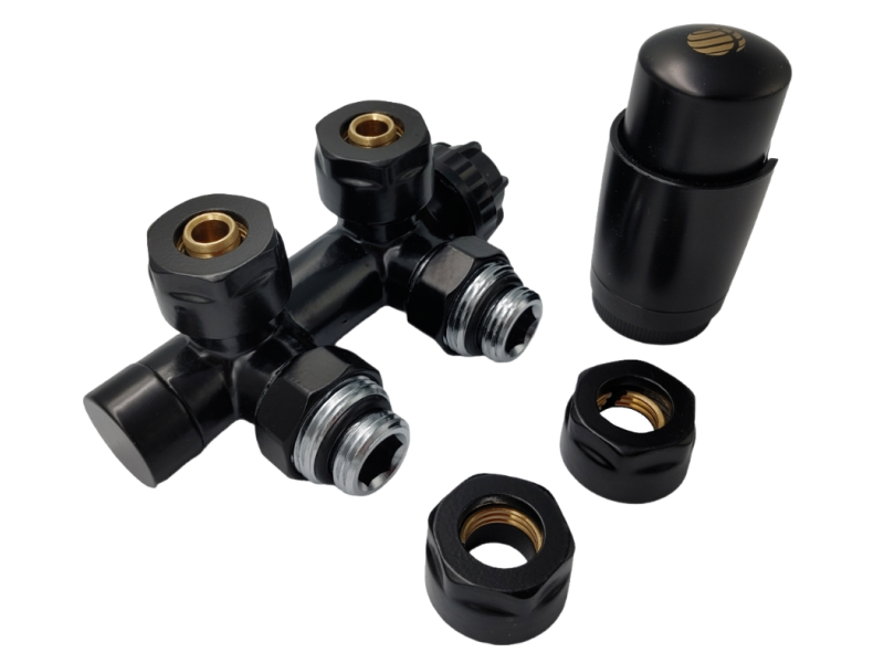 VENTIL RADIATORSKI KOTNI ČRNI