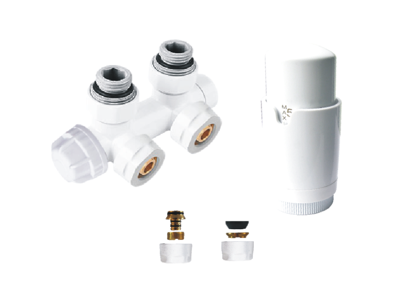 Radiatorski kotni  ventil beli