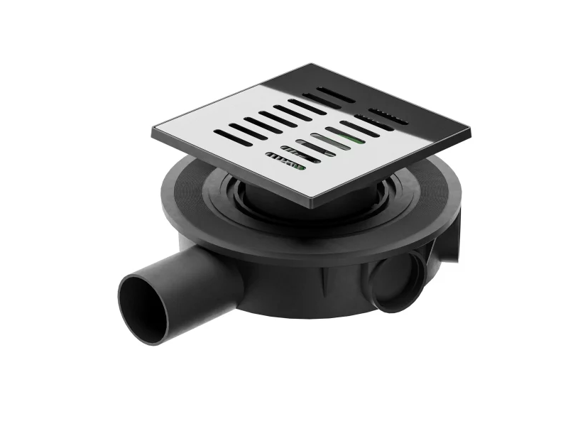 Talni sifon nizek z inox rešetko