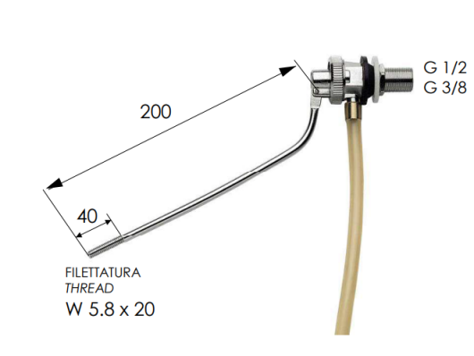 DOTOČNI VENTIL BREZŠUMNI 3/8