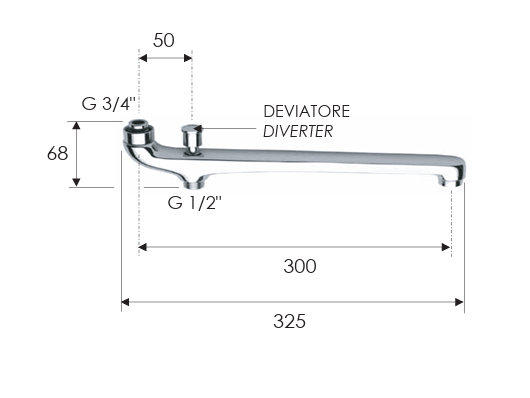 IZLIV ZA PIPO Z PRIKLJUČKOM ZA TUŠ