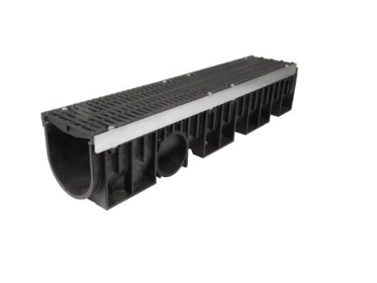 HD-PP KANALETA 1M, ŠIRINA 150mm z dvema rešekama 0,5m iz duktil-železa C250