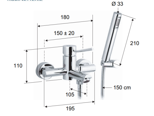 ARMATURA ZA BANJO MINIMAL