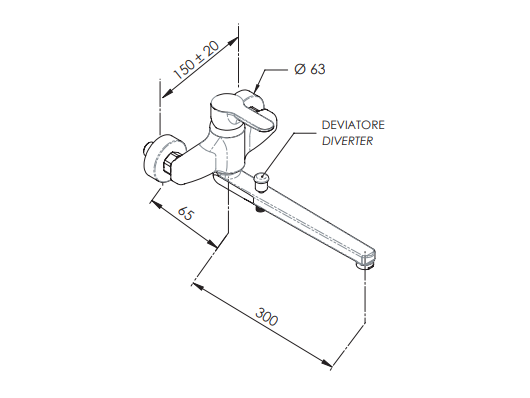 ARMATURA ZIDNA DOLGI IZLIV WINNER