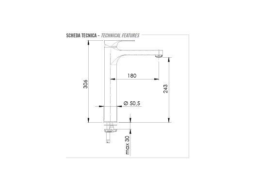 ARMATURA CLASS LINE ČRNA VISOKA