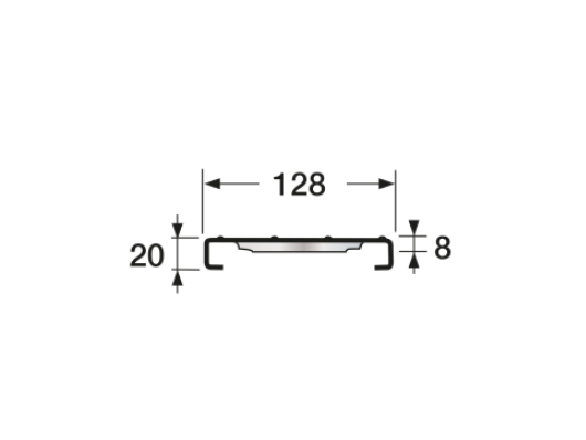 REŠETKA INOX ZA KANALETO CAB131A DOLŽINE 1M RAZRED A15