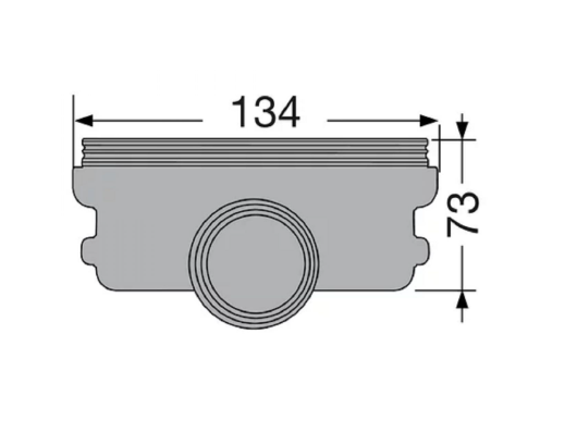 Zaključna stena za CAB131A širine 130 slepa s pred nakazanim iztokom DN40/50