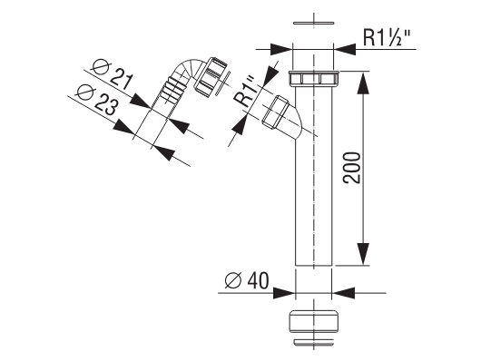 CEV ZA SIFONE RAVNA S PRIKLOPOM ZA PSLIV 195217