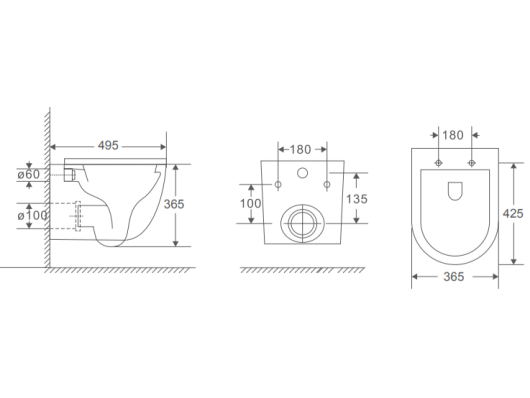 WC ŠKOLJKA VISEČA ČRNA KARAT Z DESKO
