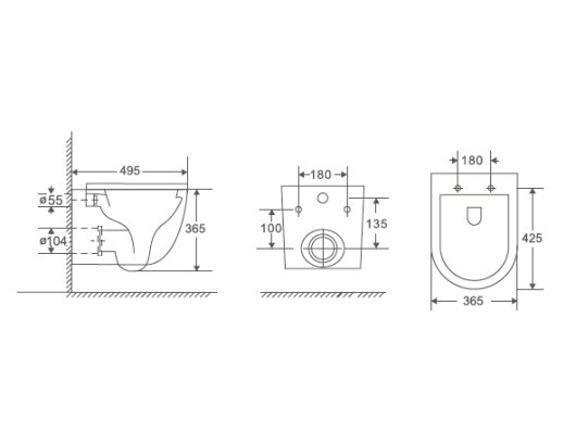 WC ŠKOLJKA VISEČA KARAT Z BIDE SISTEMOM