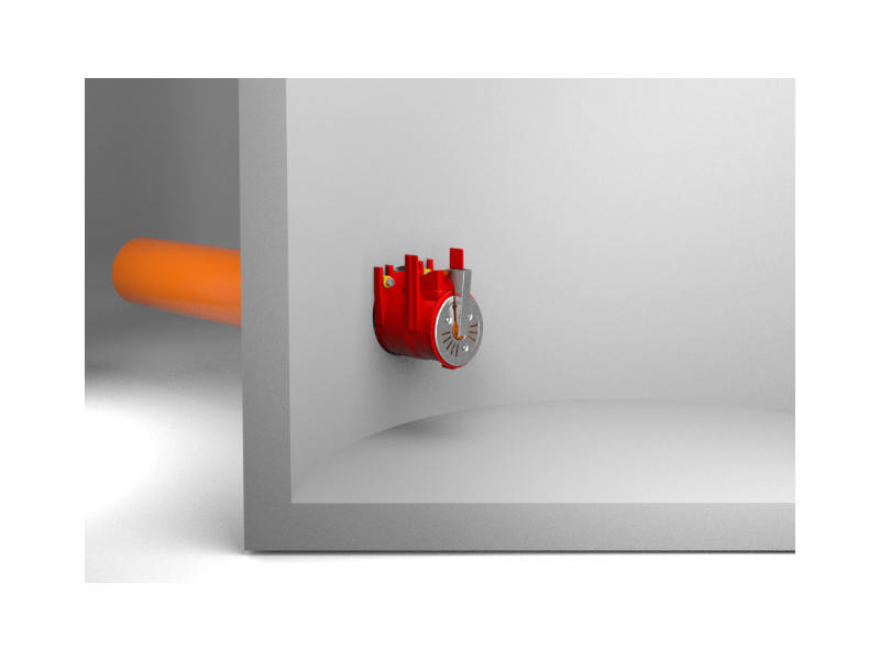 UNIVERZALNA PROTIPOVRATNA LOPUTA 200 ZA VGRADNJO V BETONSKE CEVI