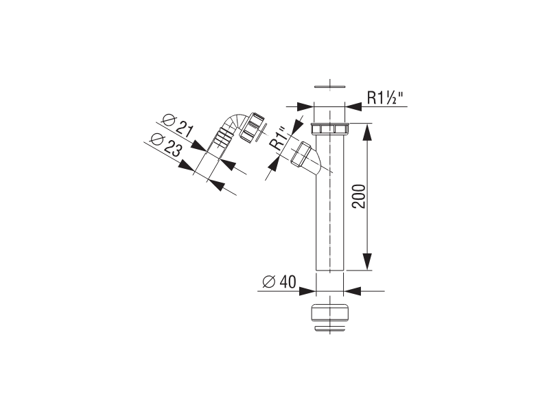 CEV ZA SIFONE RAVNA S PRIKLOPOM ZA PSLIV 195217