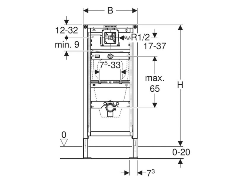 GEBERIT PODOMETNI DOUFIX ZA PISOAR