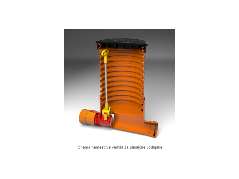 UNIVERZALNA PROTIPOVRATNA LOPUTA 160 ZA VGRADNJO V PLASTIČNE CEVI IN JAŠKE