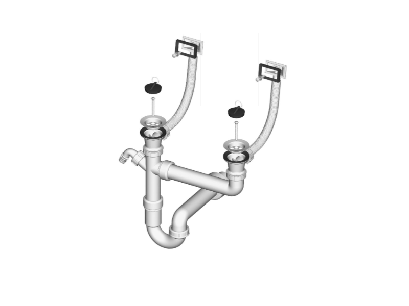 SIFON ZA POMIVALNO KORITO DVOJNI