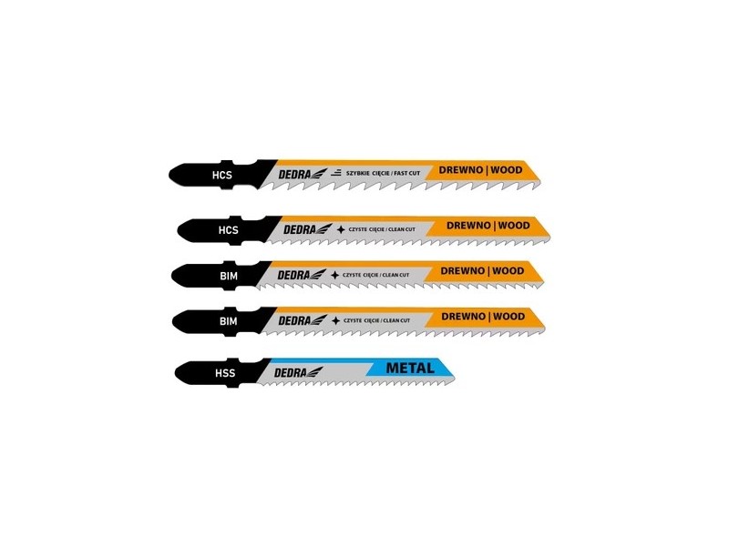 Komplet rezil za vbodno žago 5 kosov