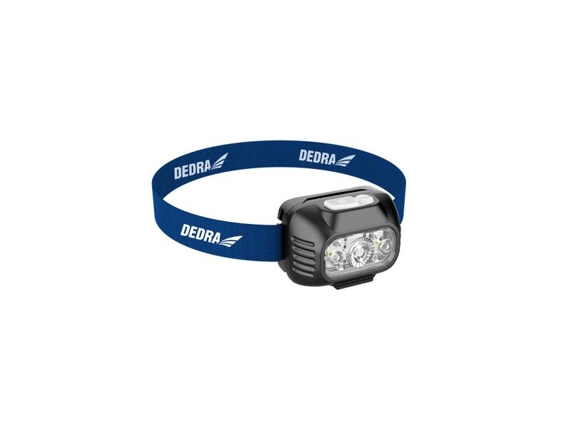 Naglavna svetilka 650lm, bela svetloba, rdeča svetloba, baterija 1800mAh