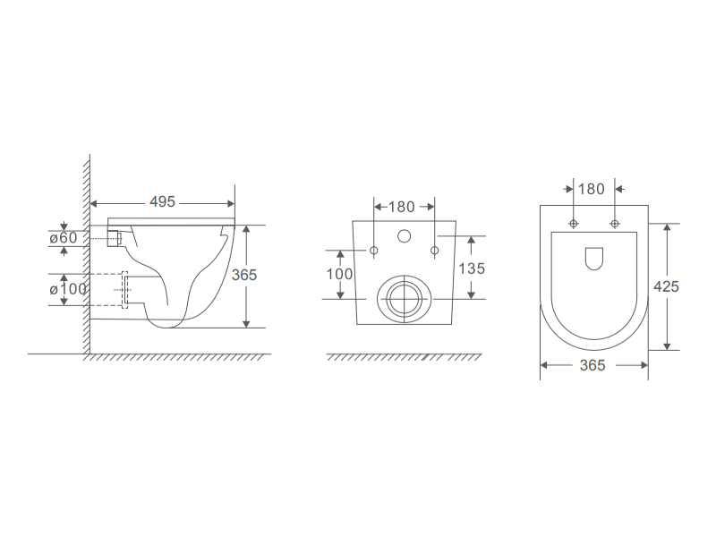 WC ŠKOLJKA VISEČA ČRNA KARAT Z DESKO