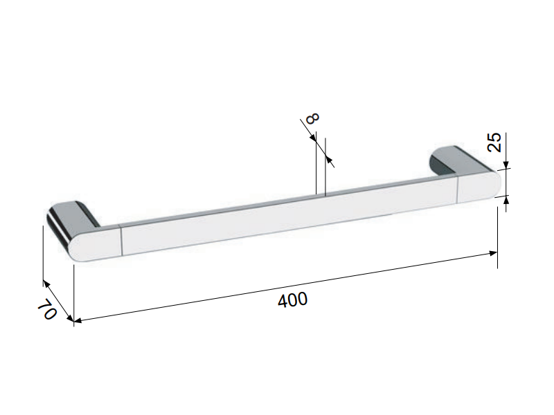 LOUNGE DRŽALO ZA BRISAČO 40cm