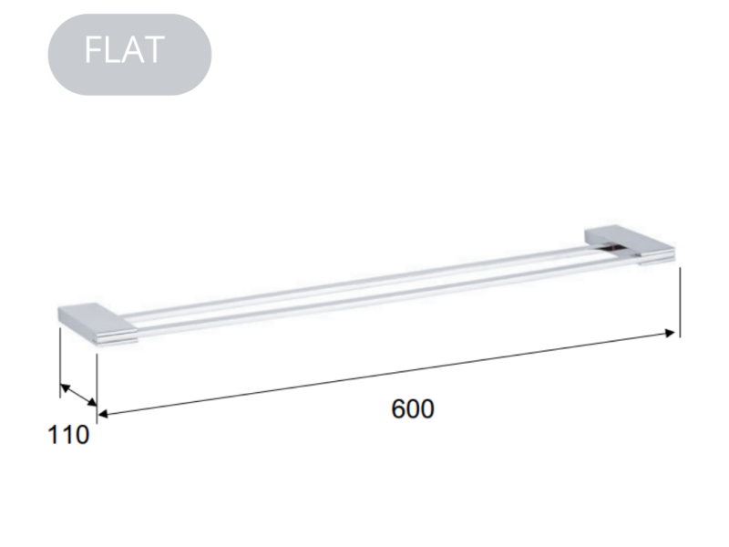 FLAT DVOJNO DRŽALO ZA BRISAČO 60cm